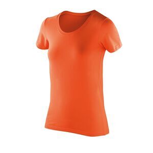 Spiro Womens/Ladies Impact Softex Short Sleeve T-Shirt / Tangerine